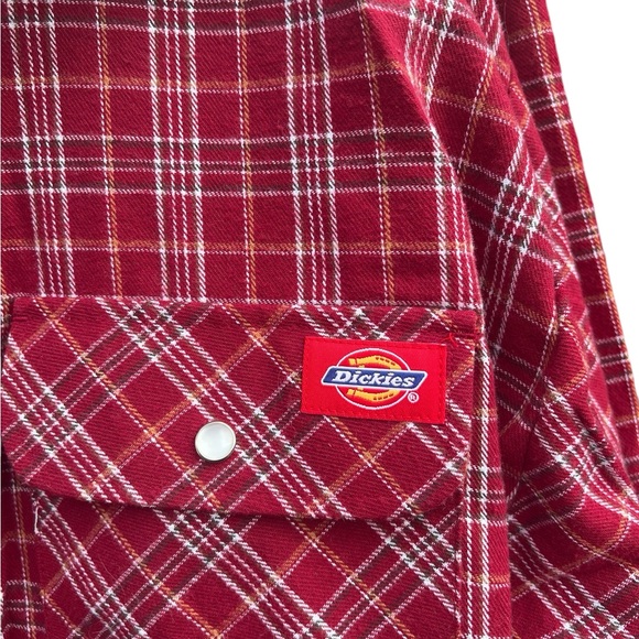 NWOT - Dickies Flannel Western Cowboy Long Sleeve Button Down Shirt - Picture 2 of 9